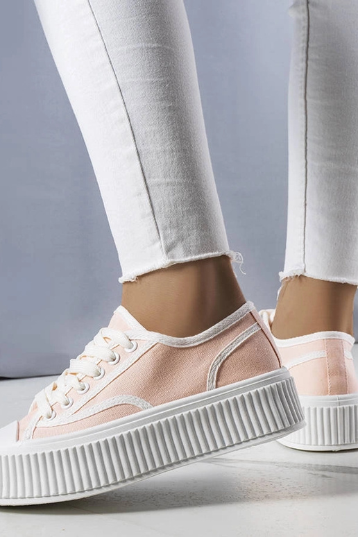 Delores gaiši rozā platformas kedas