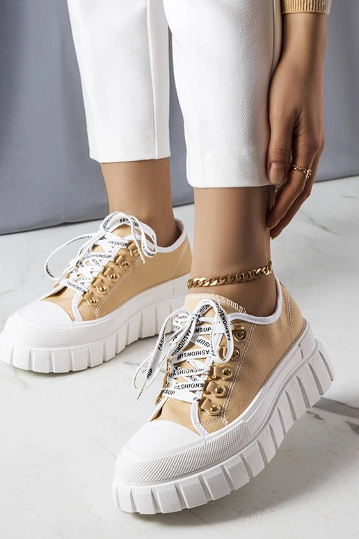 Bēšas Toni platformas kedas