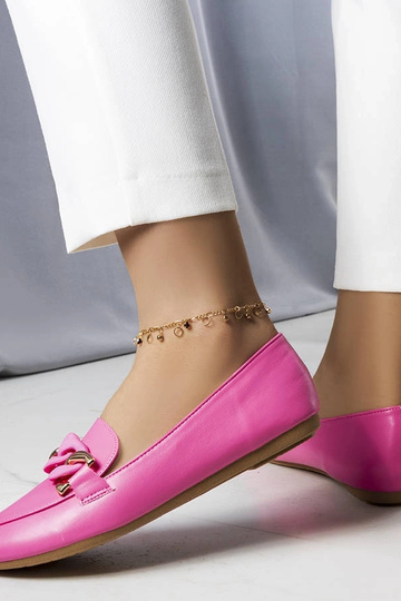 Mamie Pink Chain Mocasins 2