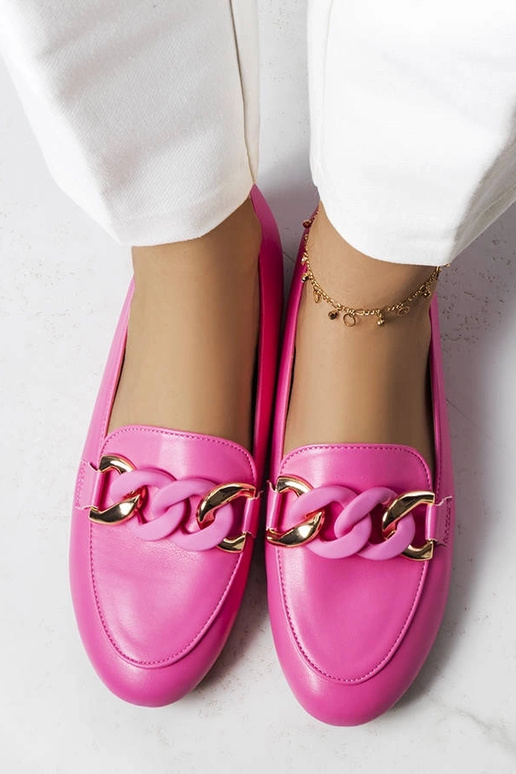 Mamie Pink Chain Mocasins