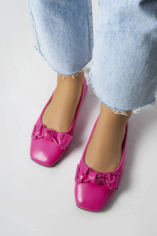 Rozā Tabitha Bow Ballet Flats