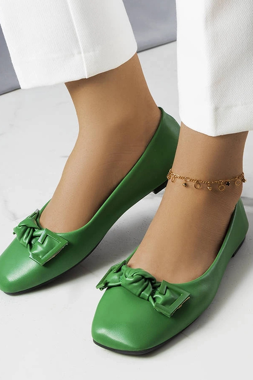 Zaļie Tabitha Bow Ballet Flats