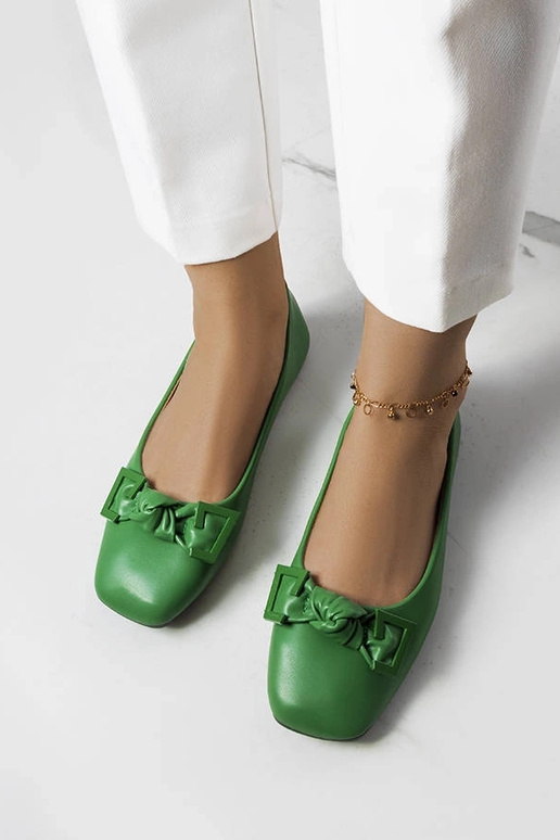 Zaļie Tabitha Bow Ballet Flats