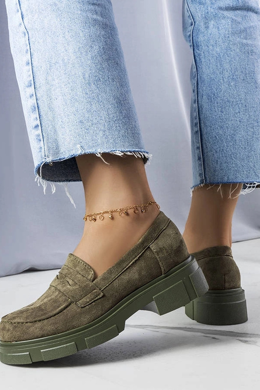 Zaļie puszābaki no eko-zamšas,...