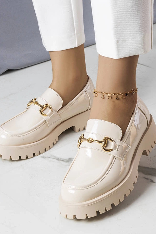 Bēšas lakādas Simard apavi