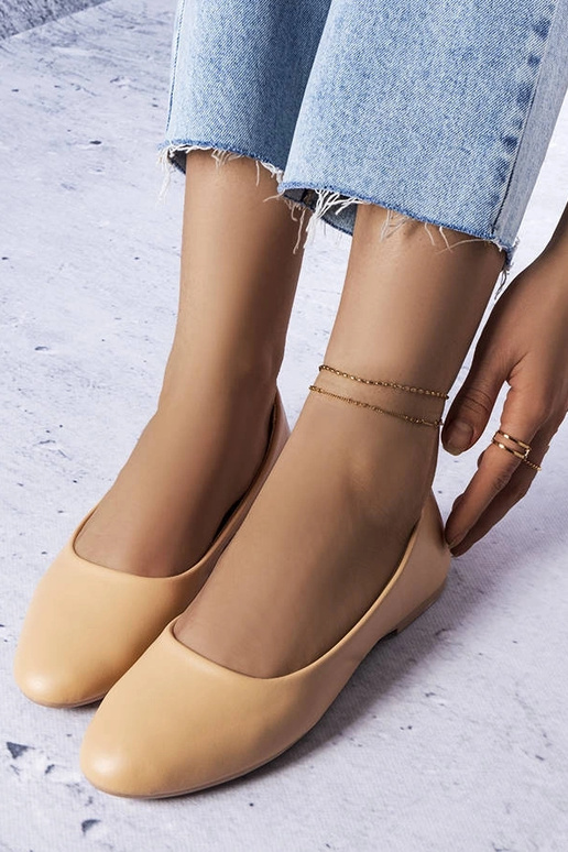 Bēšas balerīnas ar ādas iekšzoli Truchon