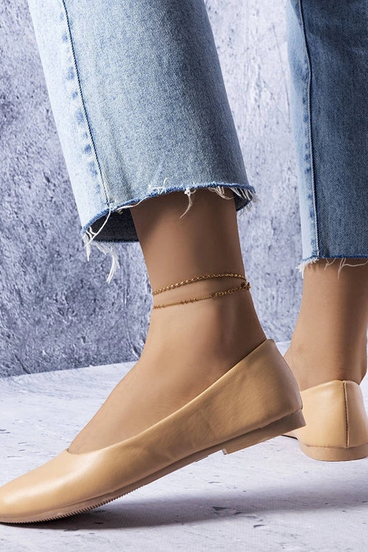 Bēšas balerīnas ar ādas iekšzoli Truchon