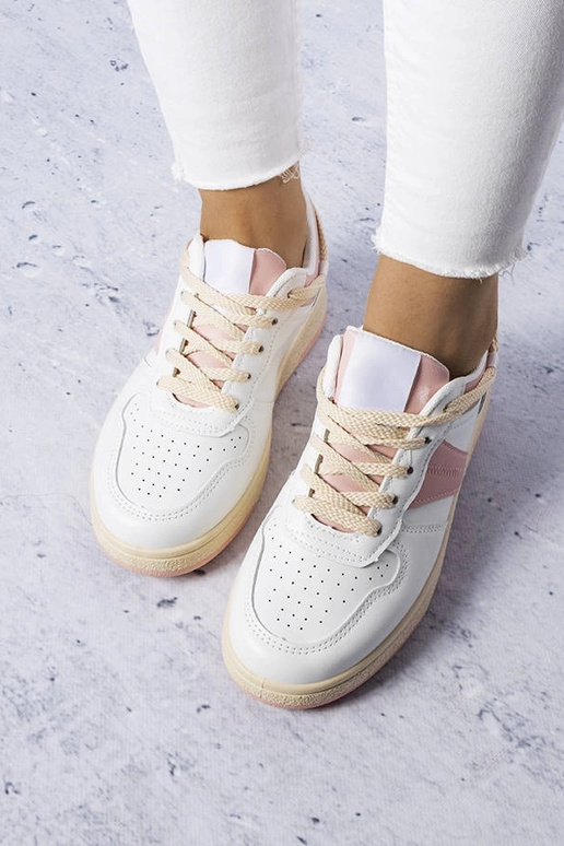 Marcella baltas un rozā sieviešu kedas