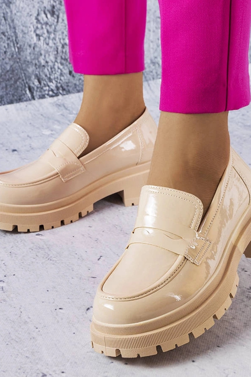 Bēšas lakādas Phaneuf apavi