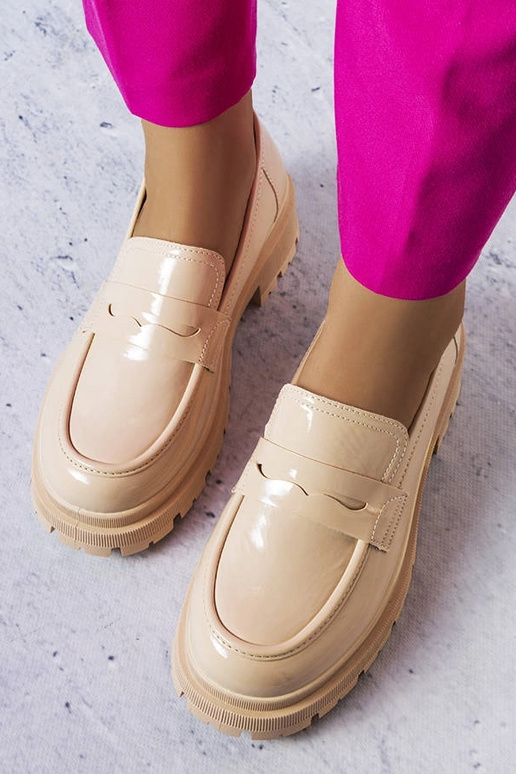 Bēšas lakādas Phaneuf apavi