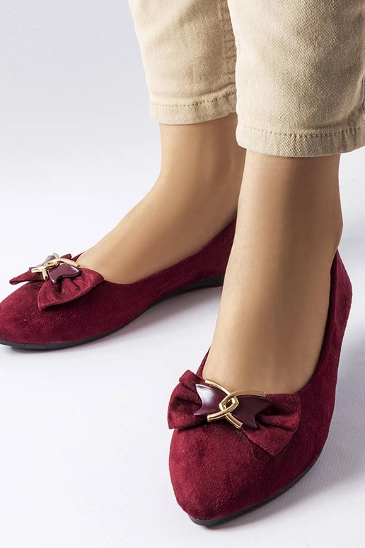 Jette Burgundy smailo pirkstu balerīnas Jette Burgundy smailo pirkstu balerīnas