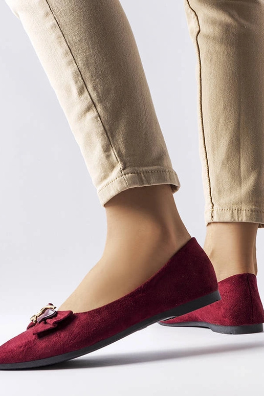 Jette Burgundy smailo pirkstu balerīnas Jette Burgundy smailo pirkstu balerīnas