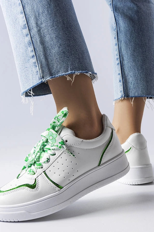 Baltas Pryor lentes piesietas kedas