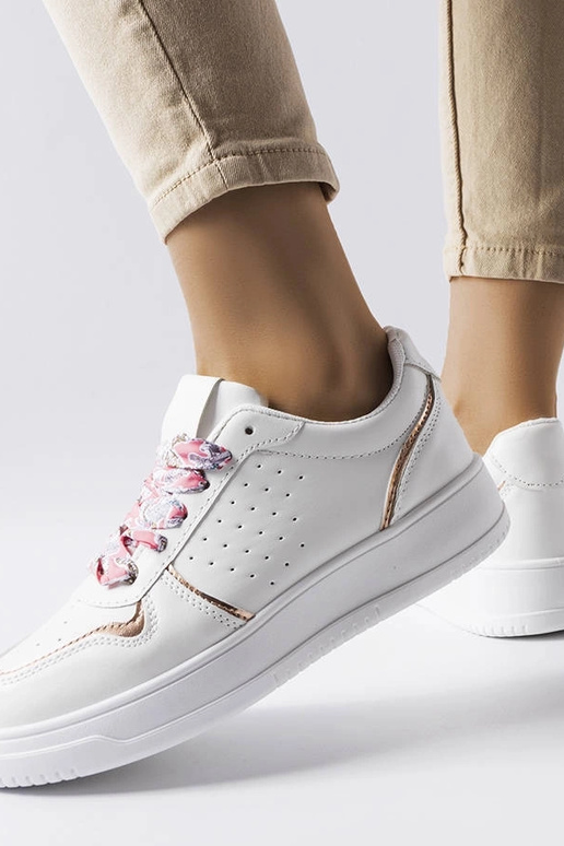 Baltas Pryor lentes piesietas kedas