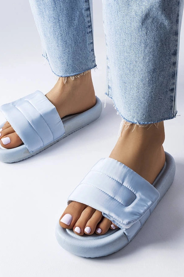 Zilas ar Velcro aizdarāmas flip-flops Aleron