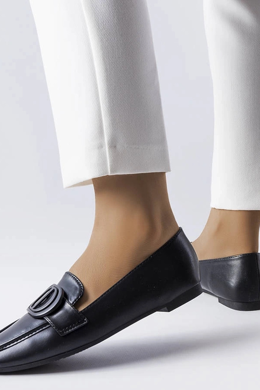 Melni Poissonnier sprādzes loaferi