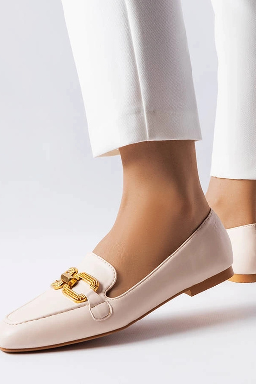 Bēši mokasīni ar Ruso sprādzi