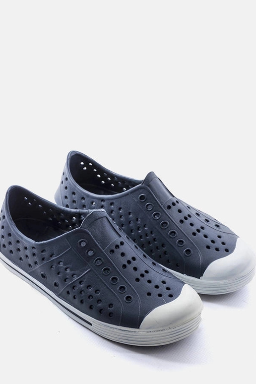 Tumši zilas bērnu baseina flip-flops...