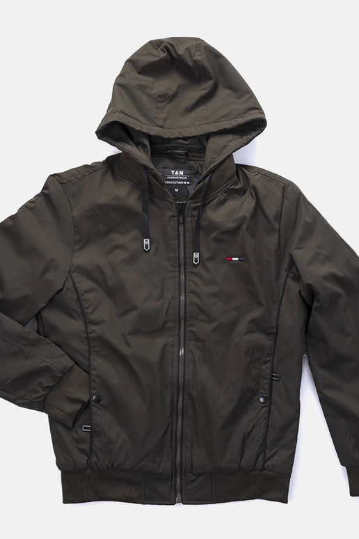 Zaļa vīriešu Duplessis vējjaka ar kapuci