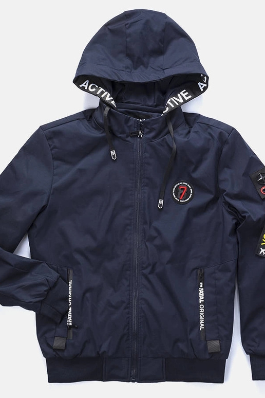 Tumši zila vīriešu pārejas jaka...