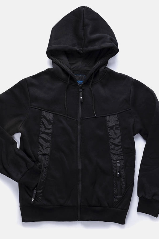 Astolpho melna vīriešu silta kapuce