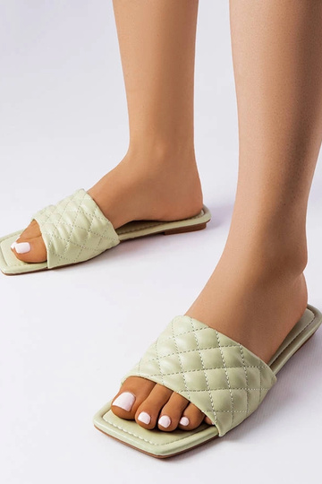 Zaļas, elegantas Labrie stepētas flip-flops