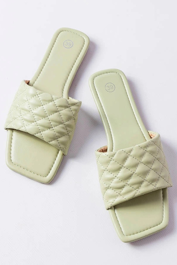 Zaļas, elegantas Labrie stepētas flip-flops 2