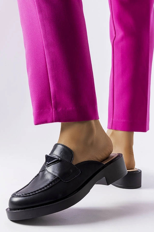 Melnas Berkshire sandales ar slēgtu...