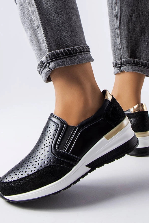 Melnas ažūra čības Vernon