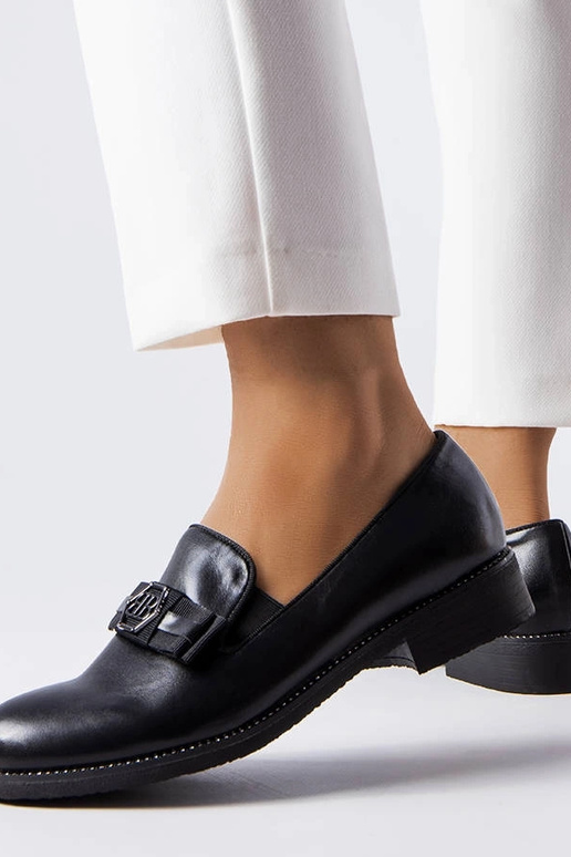 Tanguy melni dekoratīvi mokasīni