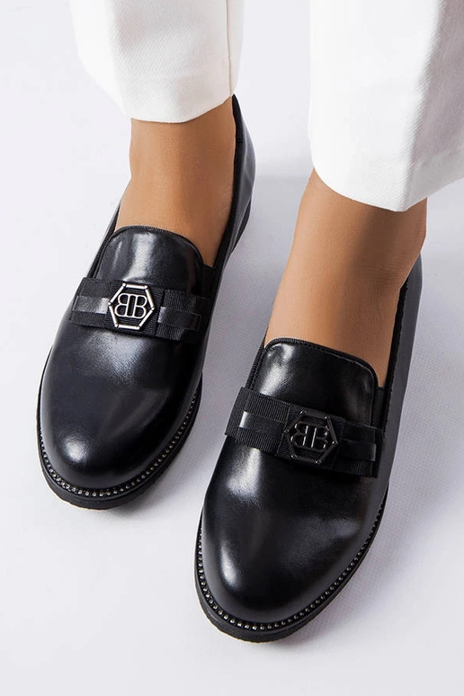 Tanguy melni dekoratīvi mokasīni