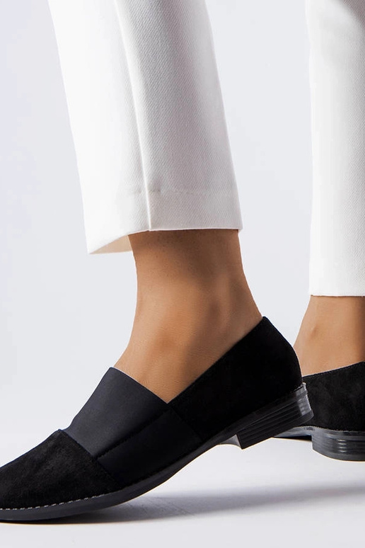 Melnas Stoney plakanas kurpes