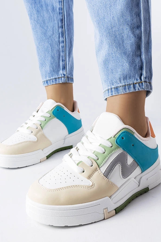 Bēšas un zilas Harter platformas kurpes