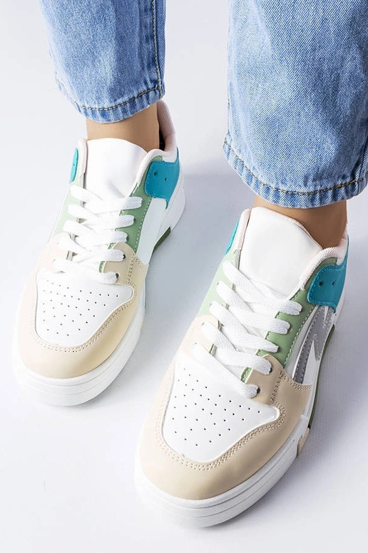 Bēšas un zilas Harter platformas kurpes