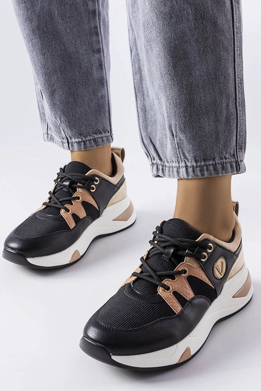 Melnas un zelta krāsas Vinceza kedas