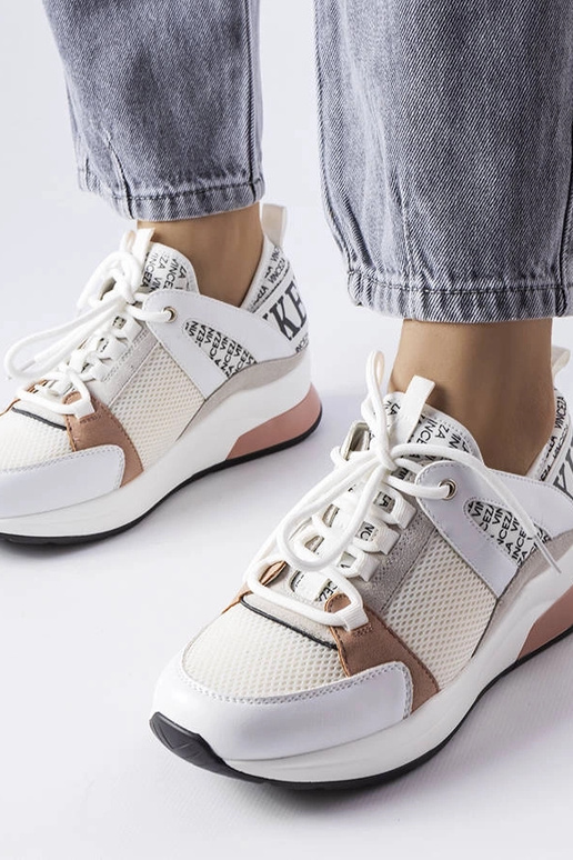 Vinceza baltas un rozā kedas