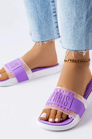 Violetas gumijas čības Paris