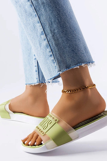 Zaļas gumijas Parīzes flip-flops 2