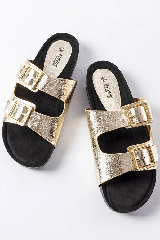 Zelta lakādas Norcross sprādzes slaidi