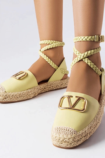 Zaļās mežģīnes Espadrilles...