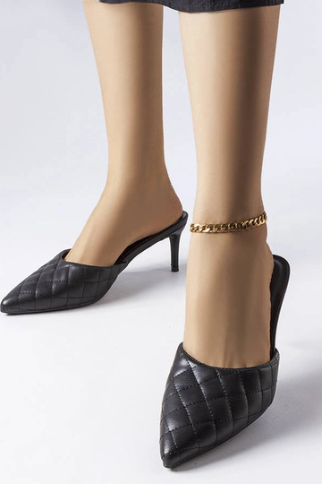 Lambert melni stepēti slip-ons ar stiletto papēdi 2
