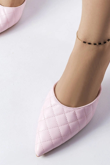 Lambert rozā stepēti slip-ons ar stiletto papēdi 2