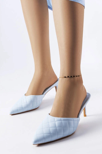 Lambert zilas stepētas slip-Ons ar stiletto papēdi 2