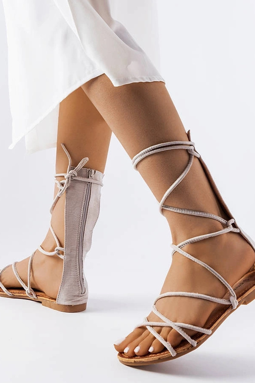 Heliport Grey High-tie sandales