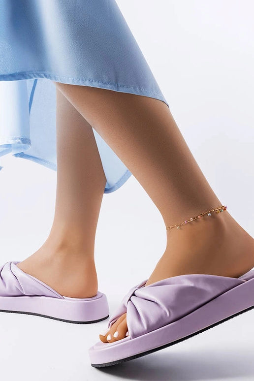 Hog Purple Wedge Sandals