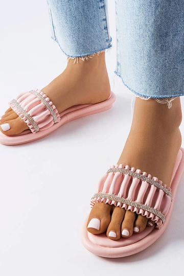 Rozā cirkona flip-flops Anapor
