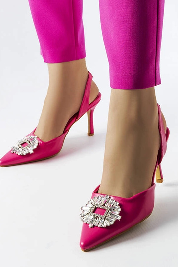 Rozā rhinestone papēži Moïse