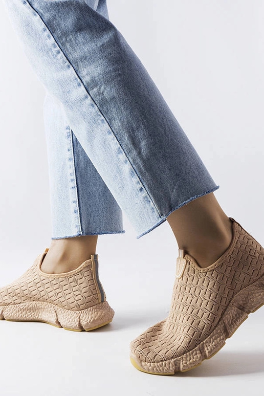 Bēšas sporta kedas Obenor slip-on