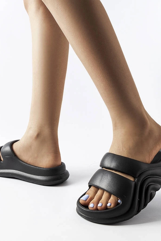 Melnas gumijas Geneve flip-flops