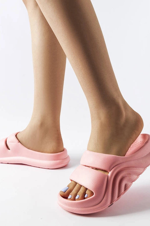 Rozā Geneve gumijas flip-Flops